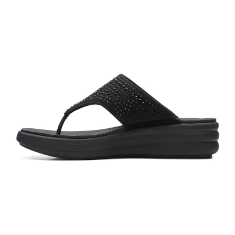 Clarks Cloudsteppers Womens Drift Jaunt Wedge Sandals