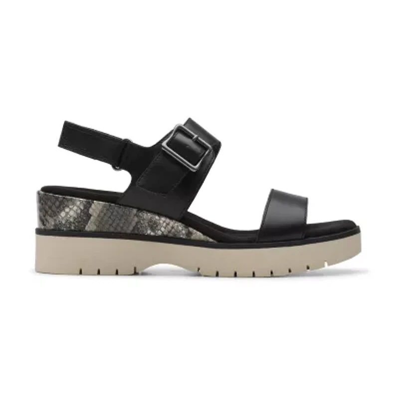 Clarks Womens Diaz Rose Wedge Sandals
