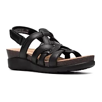Clarks Womens Calenne Gracie Wedge Sandals
