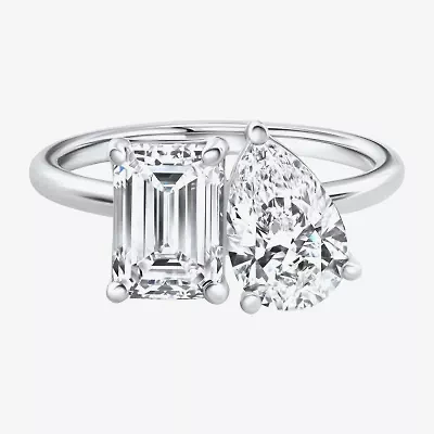 Womens 3 1/2 CT. T.W Lab Grown White Diamond 14K Gold Cocktail Ring