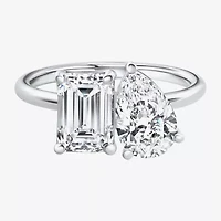 Womens 3 1/2 CT. T.W Lab Grown White Diamond 14K Gold Cocktail Ring