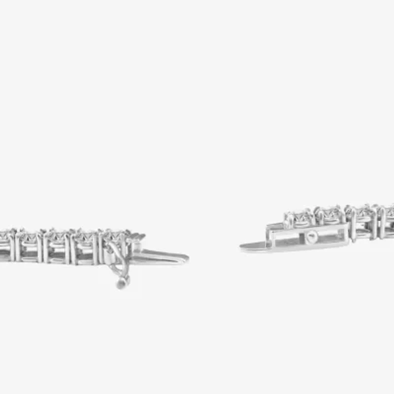 Womens White Diamond 14K Gold 16 Inch Tennis Necklace