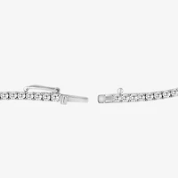 Womens White Diamond 14K Gold 16 Inch Tennis Necklace