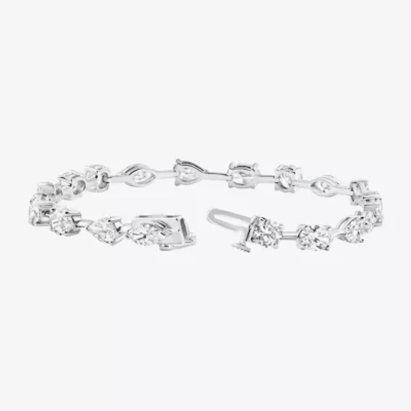 Womens 8 Ct.T.W. Lab Grown White Diamond 14K Gold 7 Inch Tennis Bracelet