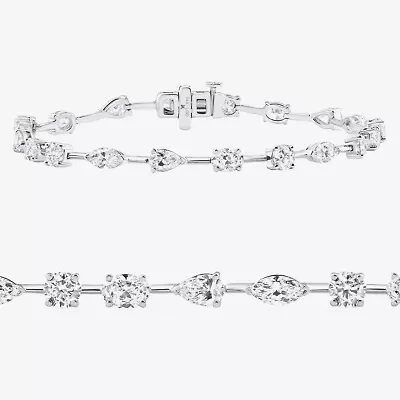 Womens 8 Ct.T.W. Lab Grown White Diamond 14K Gold 7 Inch Tennis Bracelet