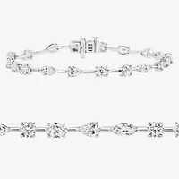 Womens 8 Ct.T.W. Lab Grown White Diamond 14K Gold 7 Inch Tennis Bracelet