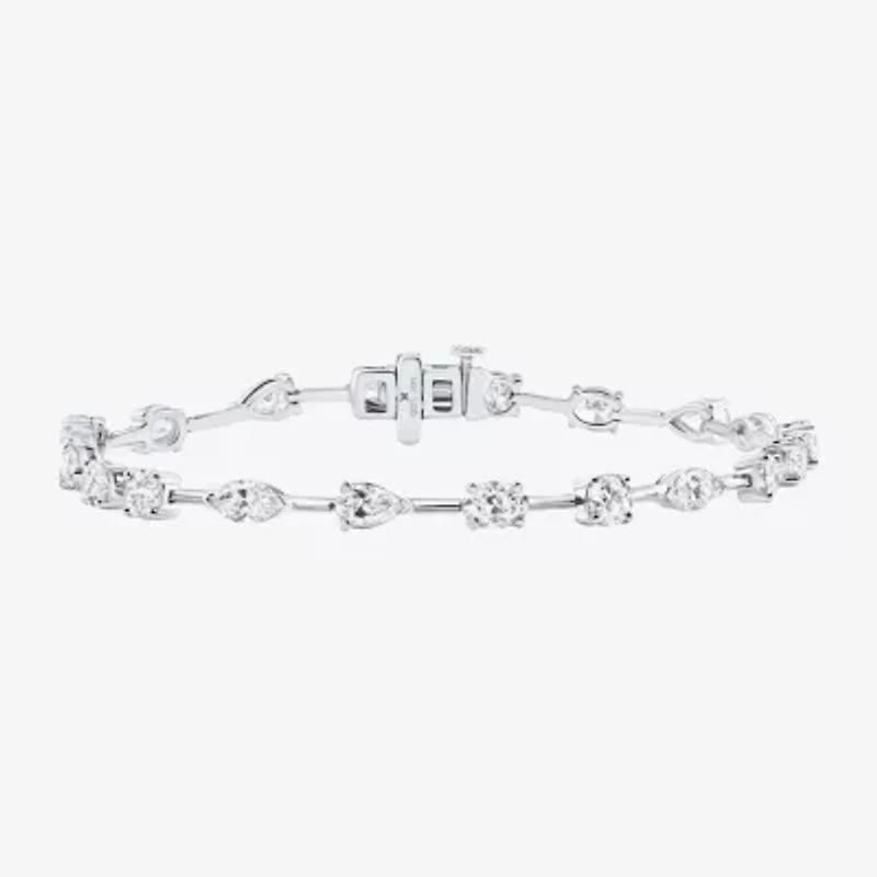 Womens 8 Ct.T.W. Lab Grown White Diamond 14K Gold 7 Inch Tennis Bracelet