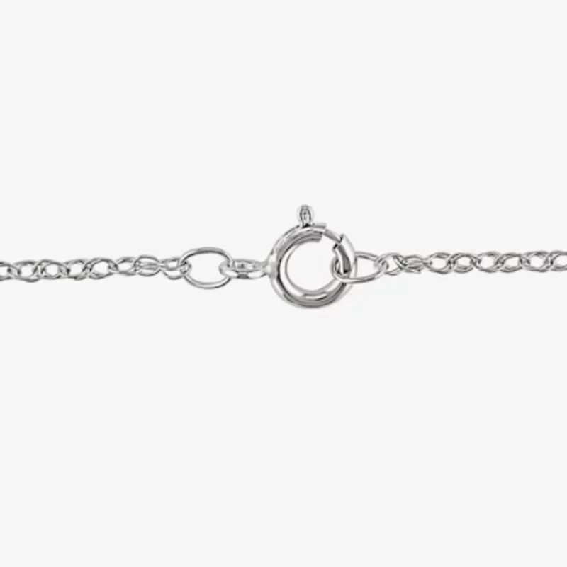 Womens 3 CT. Lab Grown White Diamond 14K Gold Heart 18 Inch Pendant Necklace