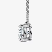 Womens 2 CT. Lab Grown White Diamond 14K Gold Oval 18 Inch Pendant Necklace