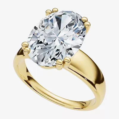 (F-G /Vs1-Vs2) Womens 4 CT. Lab Grown White Diamond 14K Gold Oval Solitaire Engagement Ring