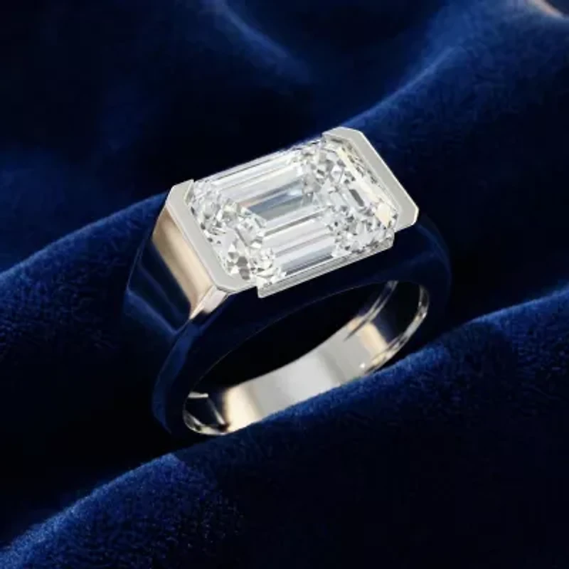 (F-G /Vs1-Vs2) Mens 3 CT. Lab Grown White Diamond 14K Gold Solitaire Engagement Ring
