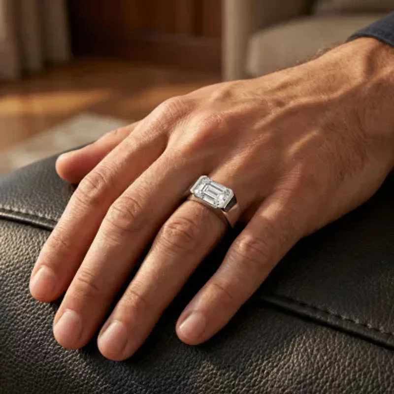 (F-G /Vs1-Vs2) Mens 3 CT. Lab Grown White Diamond 14K Gold Solitaire Engagement Ring