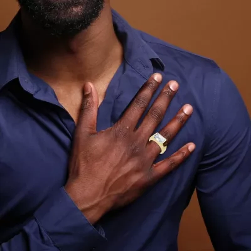 (F-G /Vs1-Vs2) Mens 3 CT. Lab Grown White Diamond 14K Gold Solitaire Engagement Ring