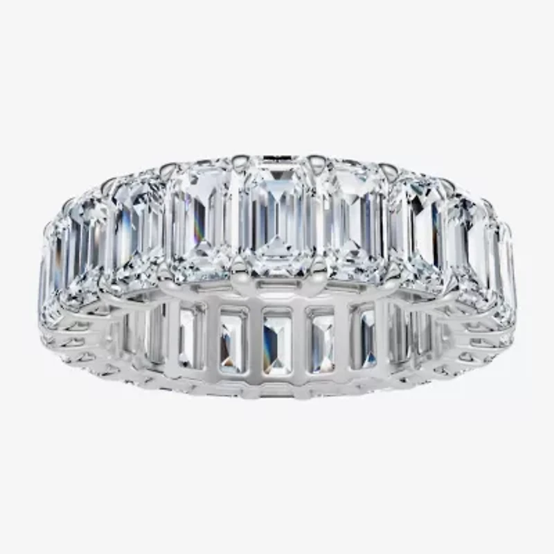 (F-G /Vs1-Vs2) Unisex Adult 5MM 6 CT. T.W. Lab Grown White Diamond 14K Gold Eternity Wedding Band