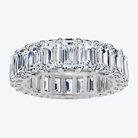 (F-G /Vs1-Vs2) Unisex Adult 5MM 6 CT. T.W. Lab Grown White Diamond 14K Gold Eternity Wedding Band
