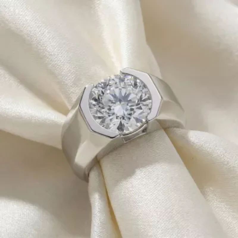 (F-G /Vs1-Vs2) Mens 5 CT. T.W. Lab Grown White Diamond 14K Gold Round Solitaire Engagement Ring