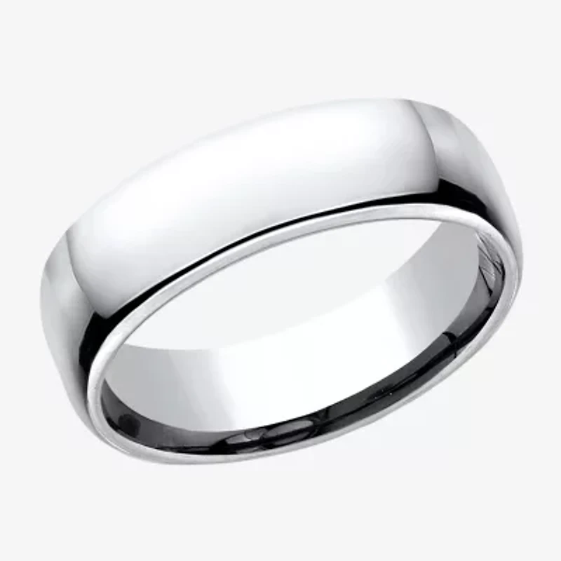 Mens Comfort Fit 6.5mm Polished Cobalt Wedding Band
