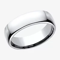 Mens Comfort Fit 6.5mm Polished Cobalt Wedding Band