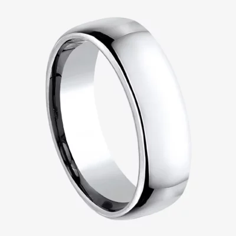 Mens Comfort Fit 6.5mm Polished Cobalt Wedding Band