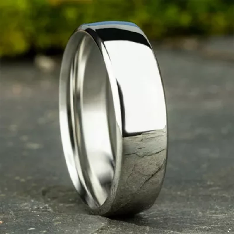 Mens Comfort Fit 6.5mm Polished Cobalt Wedding Band
