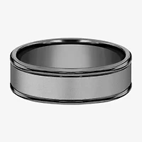 Mens 7mm Tantalum Dark Grey Powder Coated Wedding Band