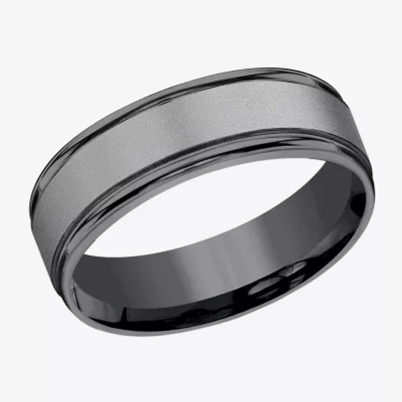 Mens 7mm Tantalum Dark Grey Powder Coated Wedding Band