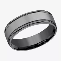 Mens 7mm Tantalum Dark Grey Powder Coated Wedding Band