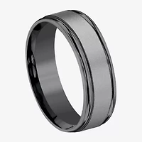 Mens 7mm Tantalum Dark Grey Powder Coated Wedding Band