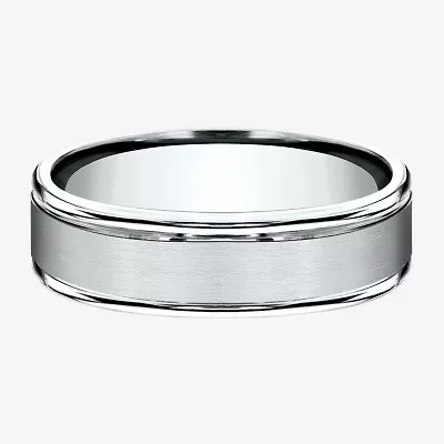 Mens Platinum 6mm Comfort-Fit Wedding Band