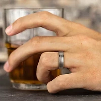 Mens Platinum 6mm Comfort-Fit Wedding Band