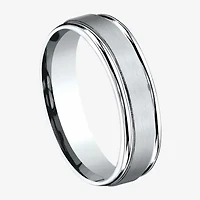 Mens Platinum 6mm Comfort-Fit Wedding Band