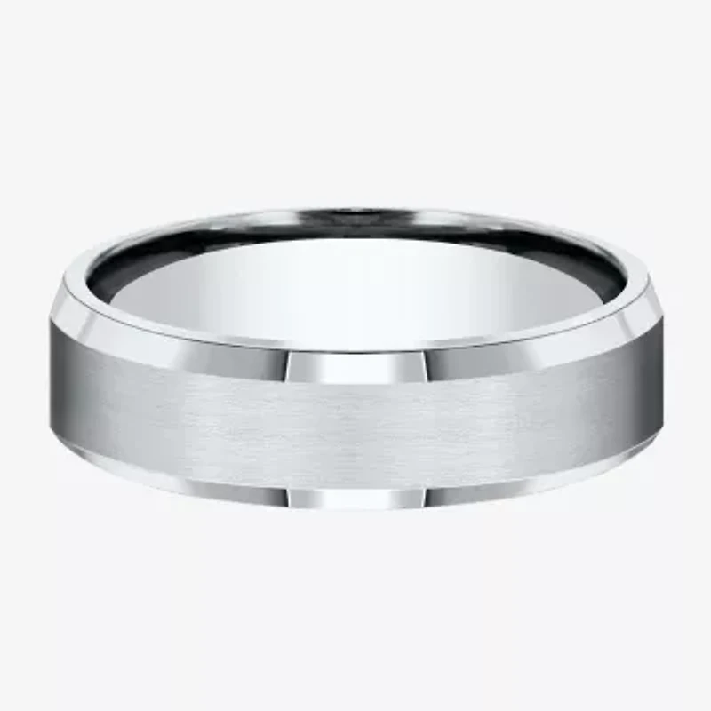 Mens Platinum 6mm Comfort-Fit Wedding Band