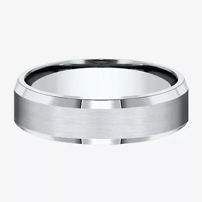 Mens Platinum 6mm Comfort-Fit Wedding Band
