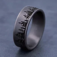 Mens 8MM Tantalum Wedding Band