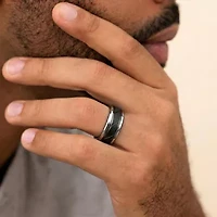 Mens 8MM Cobalt Wedding Band