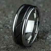 Mens 8MM Cobalt Wedding Band