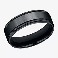 Mens Comfort Fit 7mm Black Cobalt Wedding Band