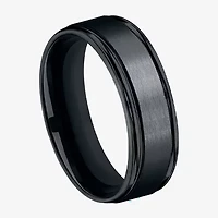 Mens Comfort Fit 7mm Black Cobalt Wedding Band