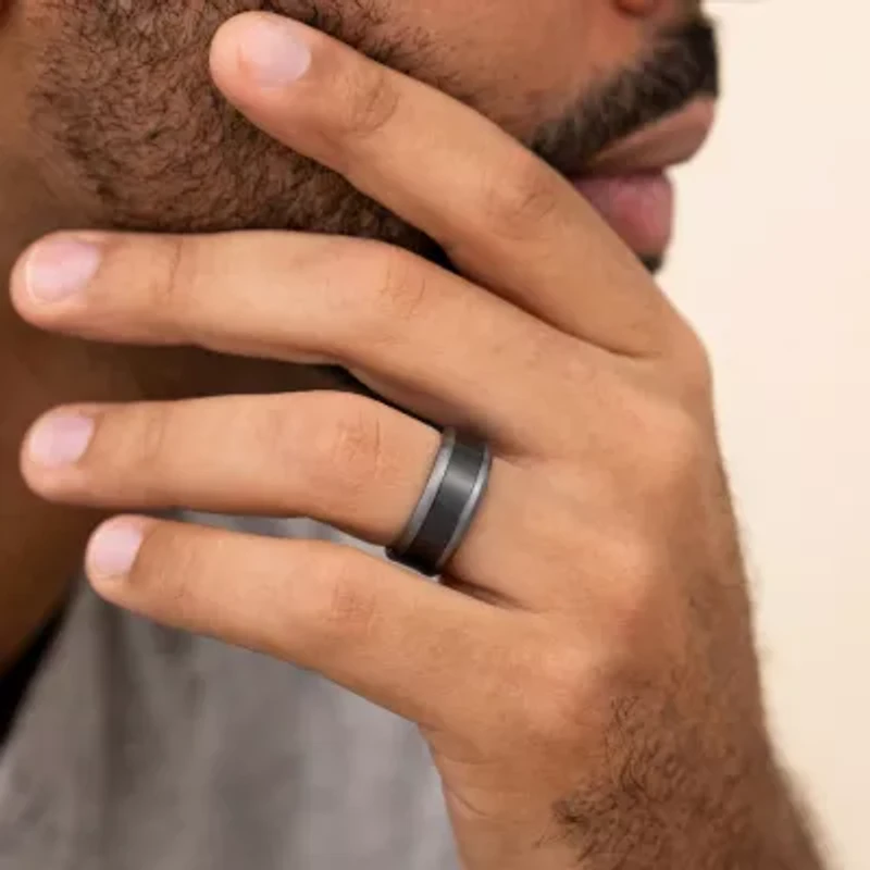 Mens 8MM Tantalum Titanium Wedding Band