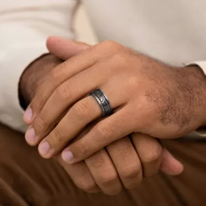 Mens 8MM Tantalum Titanium Wedding Band