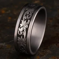 Mens 8MM Tantalum Titanium Wedding Band