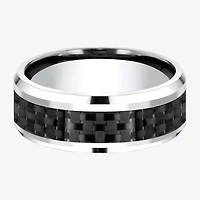 Mens Cobalt with Carbon Fiber Inlay 8mm Wedding Band