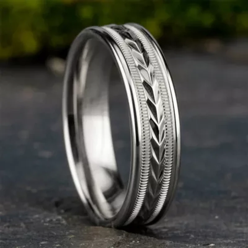 Mens 6MM 10K Gold Wedding Band
