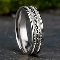 Mens 6MM 10K Gold Wedding Band
