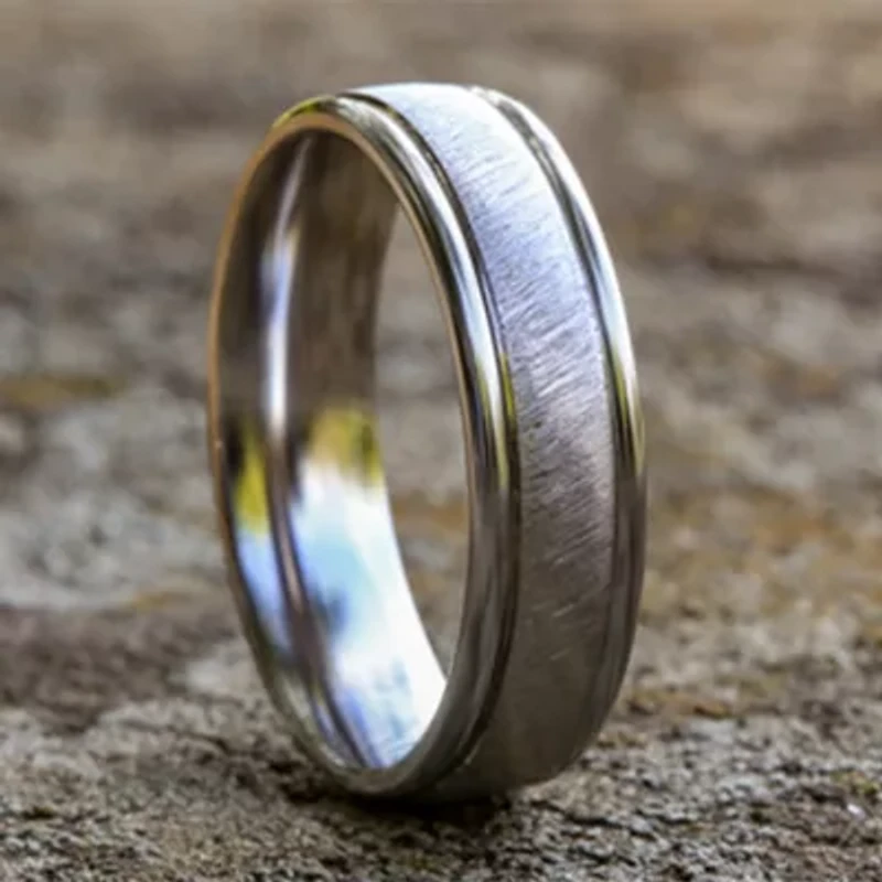 Mens 6MM 10K Gold Wedding Band