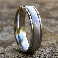 Mens 6MM 10K Gold Wedding Band