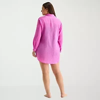 Sonnet Shores Womens Plus Dress Swimsuit Cover-Up