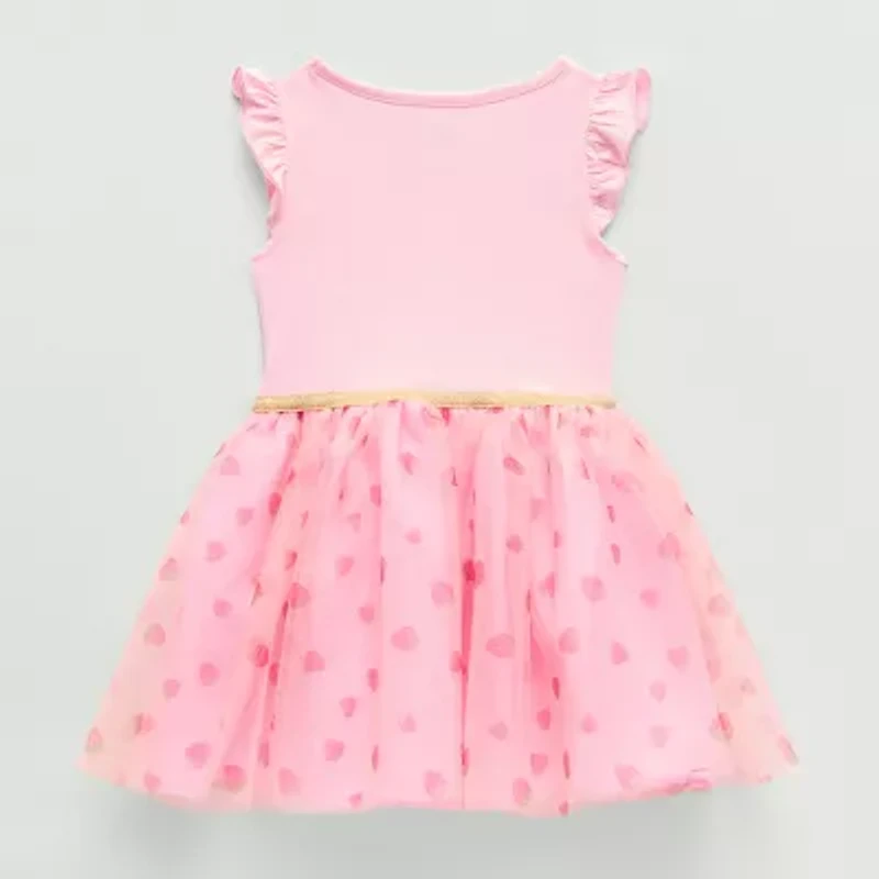 Toddler Girls Sleeveless Flutter Strawberry Shortcake A-Line Dress