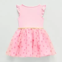 Toddler Girls Sleeveless Flutter Strawberry Shortcake A-Line Dress