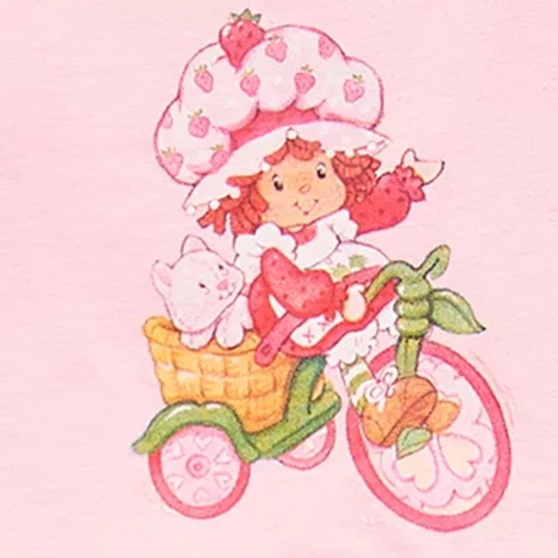 Toddler Girls Sleeveless Flutter Strawberry Shortcake A-Line Dress